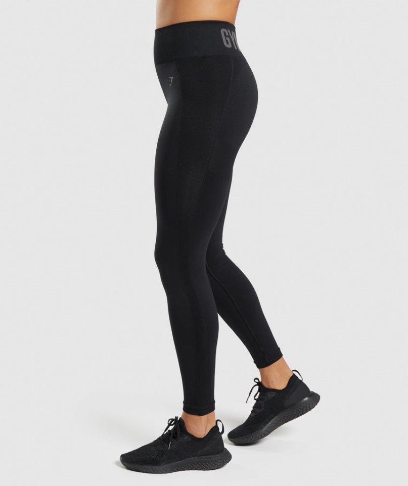 Legginsy Gymshark Flex High Waisted Damskie Czarne | PL 736KGM